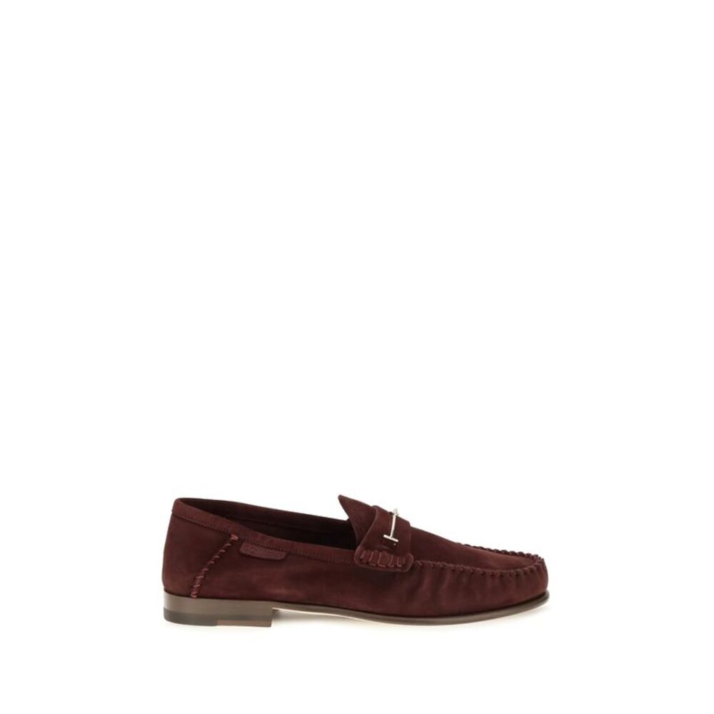 Tom Ford Women Suede Leather T-Strap Loafers